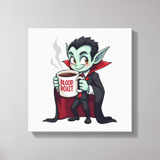 Impressão Em Tela Café Amante de Vampiro � Camisa de Latte Assustado
