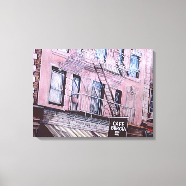 Impressão Em Tela Cafe Borgia (Frente)