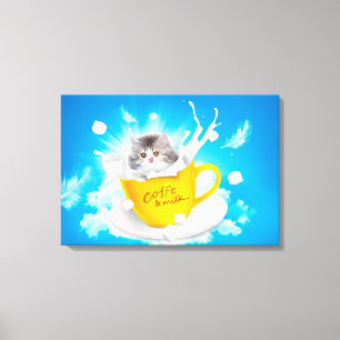 Impressão Em Tela Café e Leite