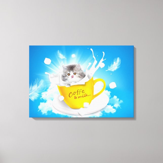 Impressão Em Tela Café e Leite (Frente)