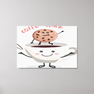 Impressão Em Tela Café Engraçado