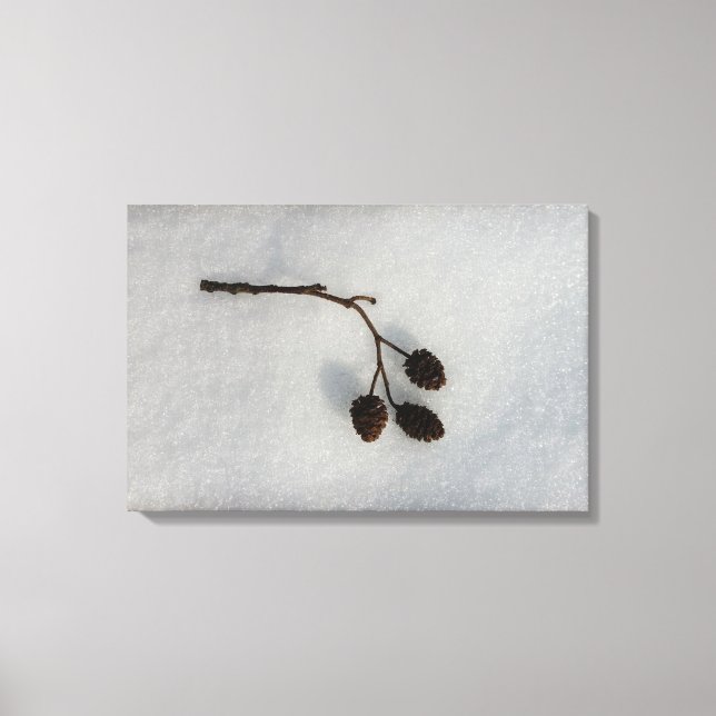 Impressão Em Tela caído na neve (Frente)