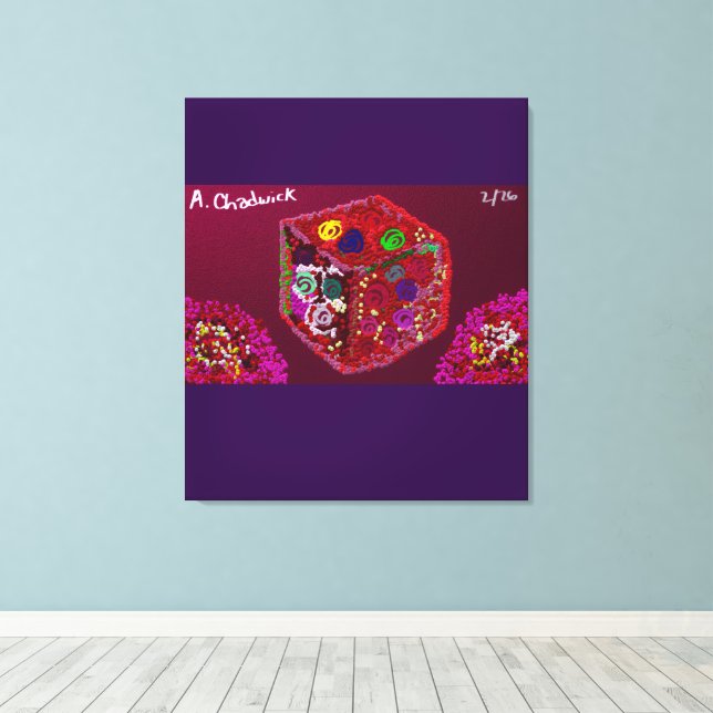 Impressão Em Tela Caixa de Dezesseis Rosas (Insitu(piso de madeira))