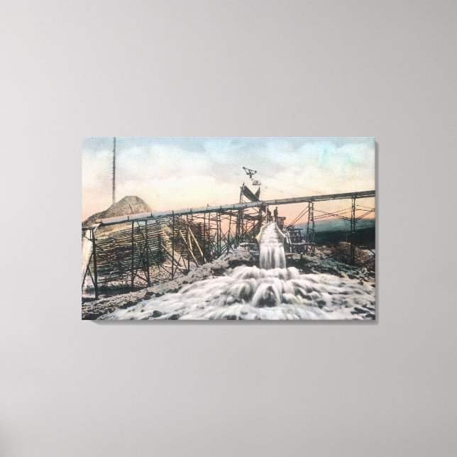 Impressão Em Tela Caixa de Sluice da Operação de Mineração Dourada d (Frente)