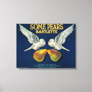 Impressão Em Tela Caixa LabelNapa da pera de algumas peras, CA