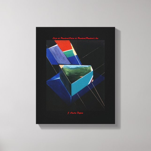 Impressão Em Tela Caja de Pandora/Caixa de Pandora/Pandora's box (Frente)