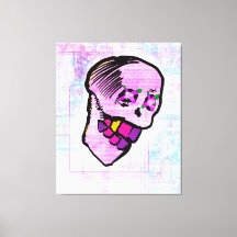 Calavera Skull Geek NFT Art Pink Roxo