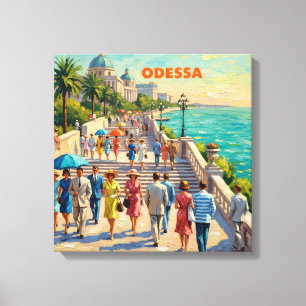 Impressão Em Tela Calçada à Beira-Mar de Odessa Ucrânia Arte em Tela