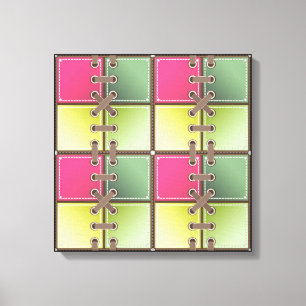 Impressão Em Tela calçado laca moda rosa e verde