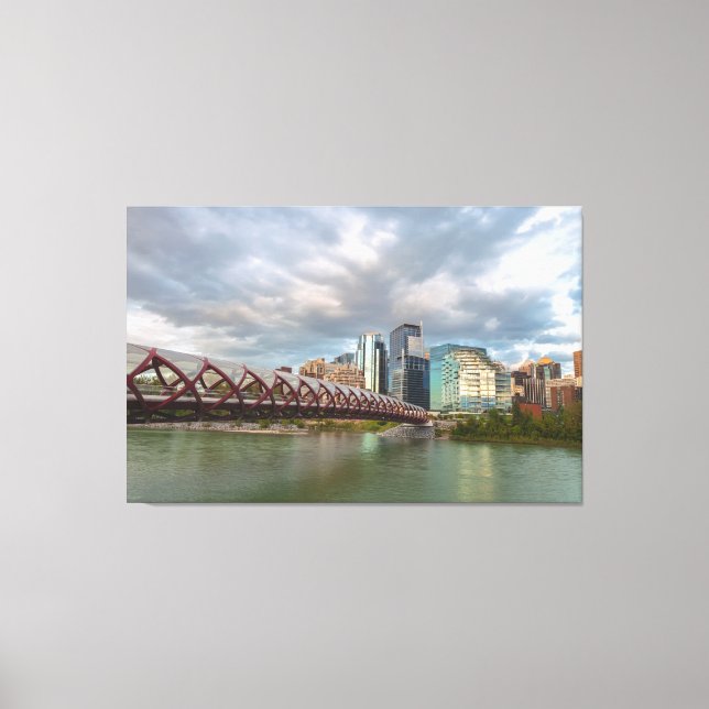 Impressão Em Tela Calgary e a Ponte da Paz (Frente)