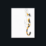 Impressão Em Tela Calico Cat Seguindo | Ferimentos de Cat Lover<br><div class="desc">Gato Selvagem e Louco Seguindo com Garras. Adicione diversão ao seu espaço com esta engraçada arte do amante do gato calico. Faz um presente de excelente para pessoas de gatos. Uma Design ©Jenn Inashvili.</div>