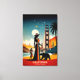 Impressão Em Tela Califórnia: A Terra das Aventuras
