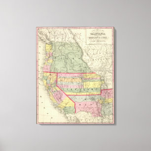 Impressão Em Tela Califórnia, Oregon, Utá, New mexico 3