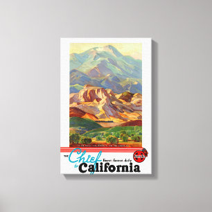 Impressão Em Tela Califórnia restaurou o poster das viagens vintage
