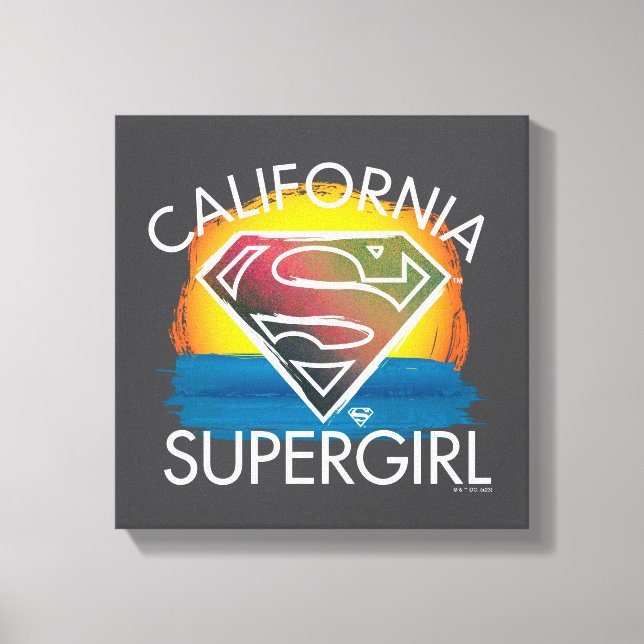 Impressão Em Tela California Supergirl Sunset Graphic (Frente)