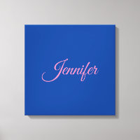 Caligrafia Elegante Rosa Azul Nome Personalizado