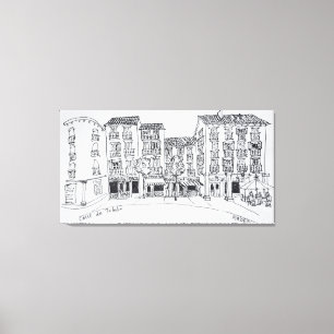 Impressão Em Tela Calle de Toledo, rua de compro, Madrid, Espanha