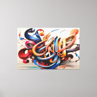 Impressão Em Tela Calliografia Art Design