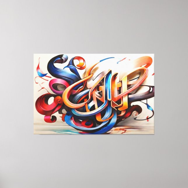 Impressão Em Tela Calliografia Art Design (Frente)