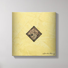 Impressão Em Tela Calmando Creme E Estilo De Pollock Negro Arte Mode