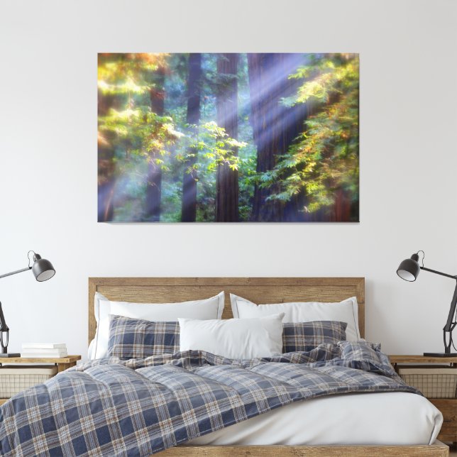 Impressão Em Tela Calming Foggy Forest of Fall (Insitu(Quarto))