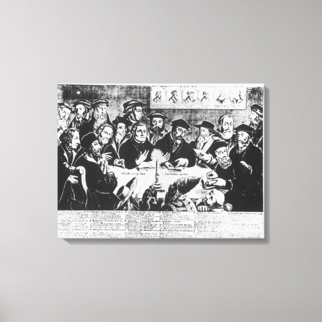 Impressão Em Tela Calvin e Luther (gravura) (Frente)