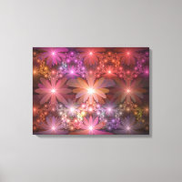 Cama De Flores Arte Fractal Abstrato brilhante Col