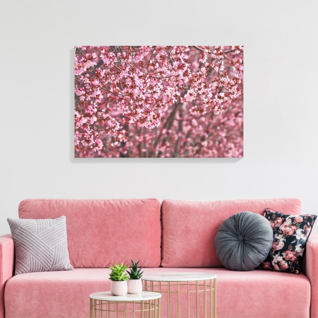 Impressão Em Tela Camadas de arbustos cor-de-rosa japoneses (Insitu(Sala de estar))
