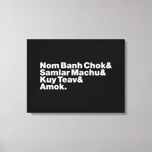 Impressão Em Tela Camboja / Comida Khmer Street