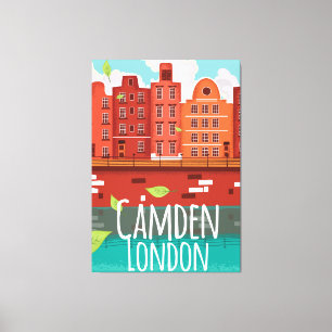 Impressão Em Tela Camden, viagens vintage de poster de Londres