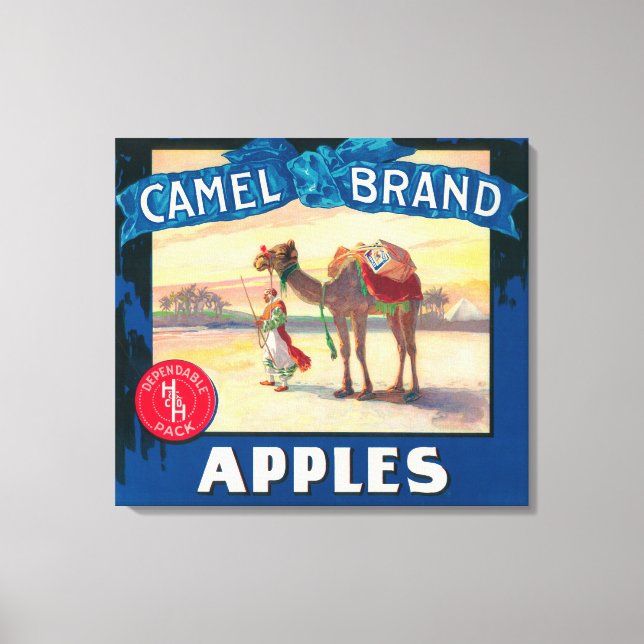 Impressão Em Tela Camel Apple Label - Estado de Washington (Frente)