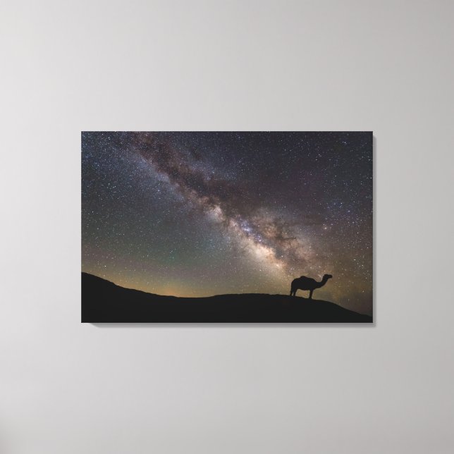 Impressão Em Tela Camel Silhouette e Milkyway (Frente)