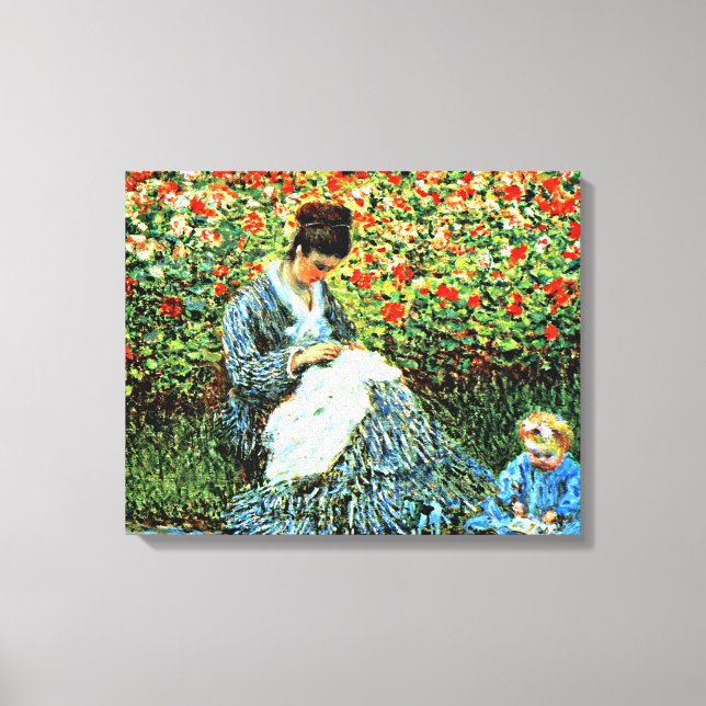 Impressão Em Tela Camille Monet e Child, (Frente)