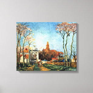 Impressão Em Tela Camille Pissarro Entrance para a aldeia de Voisin