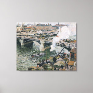 Impressão Em Tela Camille Pissarro Pont Boieldieu na Pintura de Roue