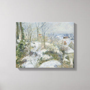 Impressão Em Tela Camille Pissarro - Rabbit Warren em Pontoise, neve