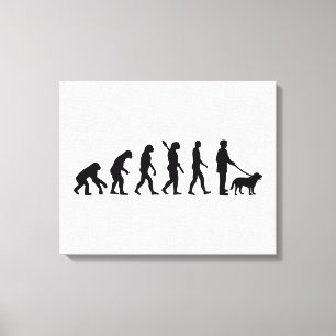 Impressão Em Tela Caminhada da evolução o cão