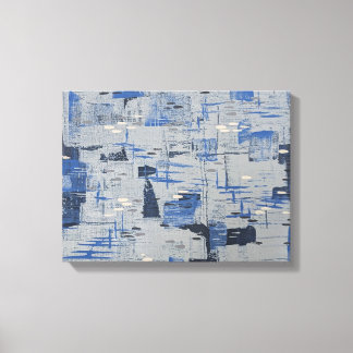 Impressão Em Tela Caminhada de inverno. Abstrato acrílico. Tempestad