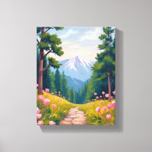 Caminhada na Montanha | Paisagem Floral da Naturez
