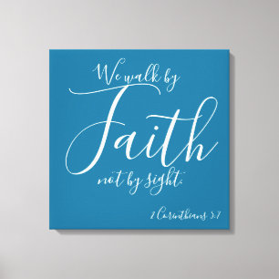 Impressão Em Tela Caminhamos por Fé