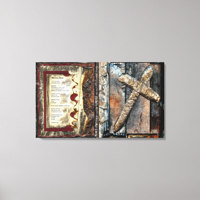 Impressão Em Tela Caminhando Sozinho e Cruz de Força (Frente)