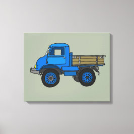 Impressão Em Tela Caminhão azul