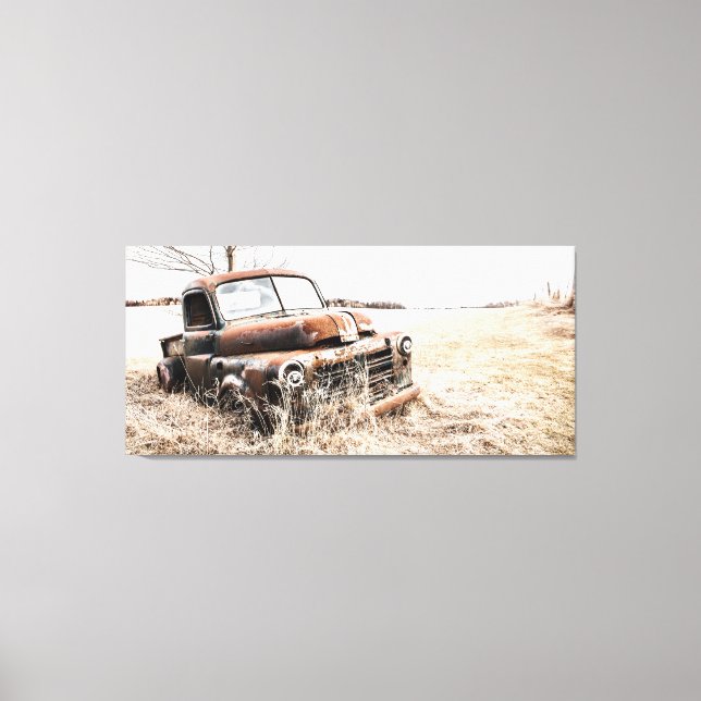 Impressão Em Tela Caminhão rendido ao tempo (Frente)