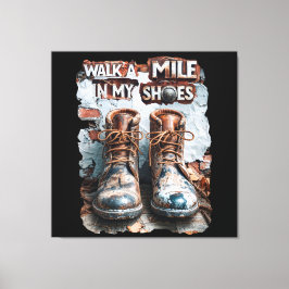 Impressão Em Tela Caminhar um monte em meus Calçados - Russo Inspira