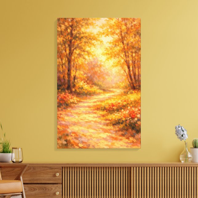 Impressão Em Tela Caminho da Floresta Impressionista (Insitu(Sala de estar))