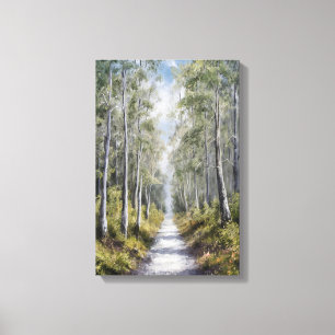 Impressão Em Tela Caminho da Floresta Serene - Arte Paisagística Tra