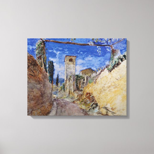 Impressão Em Tela Caminho de Vinha Italiano em Lucca (Frente)