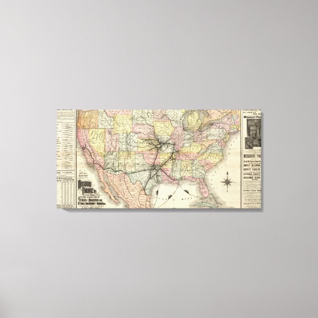 Impressão Em Tela Caminho do Pacífico Missouri (Frente)