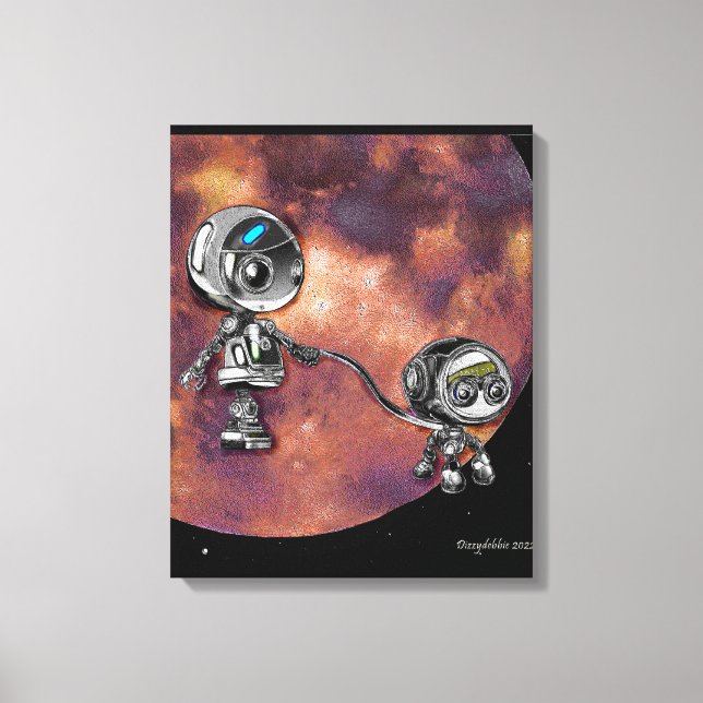 Impressão Em Tela Caminho espacial robô (Frente)