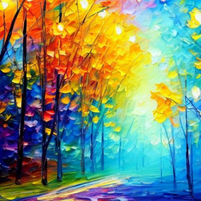 Impressão Em Tela Caminho iluminado (Criador carregado)